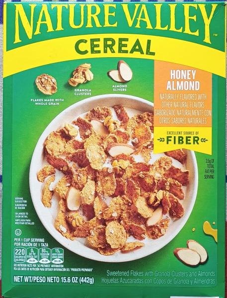 NATURE VALLEY 'Honey Almond' Cereal Sweetened Flakes with Granola 442 gr